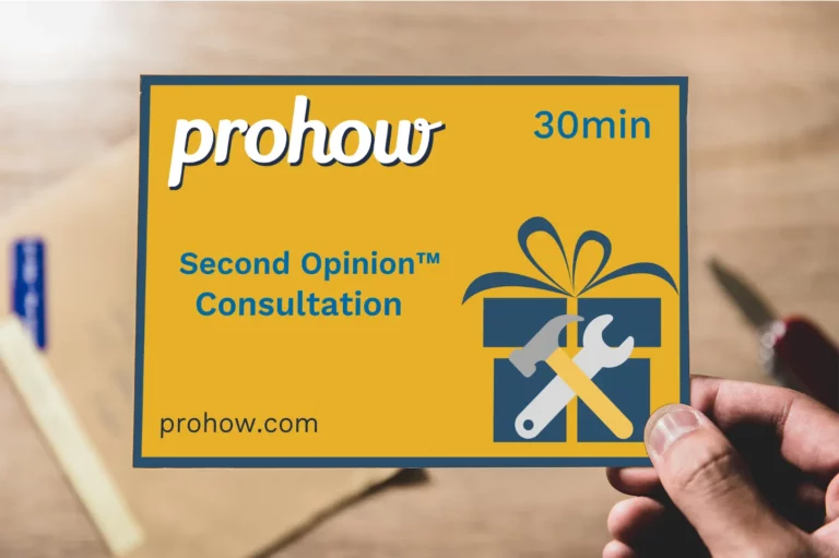 holding a prohow second opinion consultation gift card